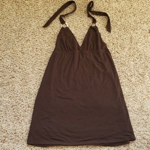 Brown bathing suit coverup